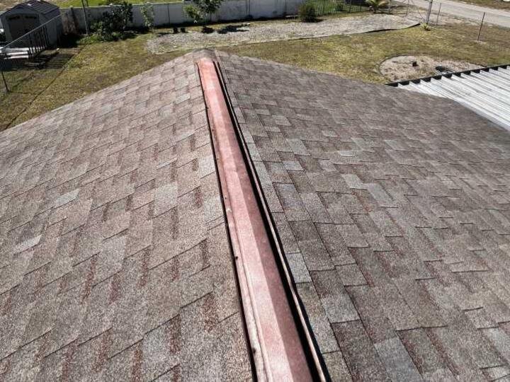 Shingle roof before shrink wrap